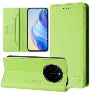 For Honor Magic7 RC01 Dual-Folded Magnetic Suction RFID Leather Phone Case(Grass Green)