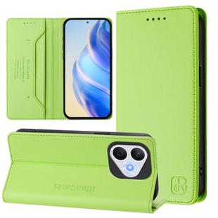 For Honor 400 Lite RC01 Dual-Folded Magnetic Suction RFID Leather Phone Case(Grass Green)