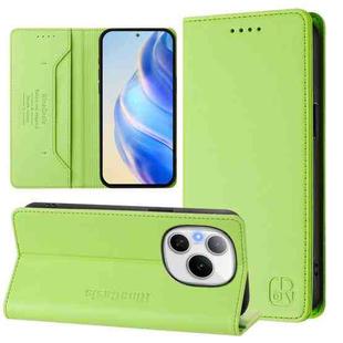 For Honor Power RC01 Dual-Folded Magnetic Suction RFID Leather Phone Case(Grass Green)