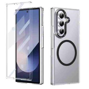 For Samsung Galaxy Z Fold7 5G lce Folding Series MagSafe Integrated Clear PC Phone Case(Black)