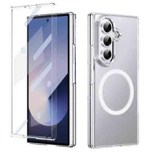 For Samsung Galaxy Z Fold7 5G lce Folding Series MagSafe Integrated Clear PC Phone Case(Silver)