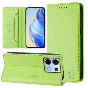 For Xiaomi Poco X6 5G / Redmi Note 13 Pro 5G RC01 Dual-Folded Magnetic Suction RFID Leather Phone Case(Grass Green)