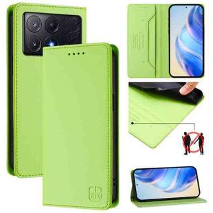 For Xiaomi Poco X6 Pro / Redmi K70E RC01 Dual-Folded Magnetic Suction RFID Leather Phone Case(Grass Green)