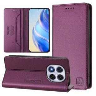 For Xiaomi Poco X7 5G / Redmi Note 14 Pro 5G RC01 Dual-Folded Magnetic Suction RFID Leather Phone Case(Violet)