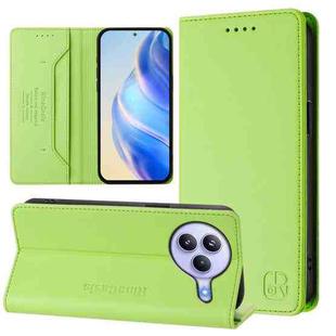 For Xiaomi Civi 5 Pro Curved RC01 Dual-Folded Magnetic Suction RFID Leather Phone Case(Grass Green)