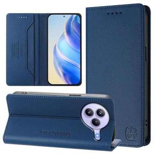 For Xiaomi Civi 5 Pro Curved RC01 Dual-Folded Magnetic Suction RFID Leather Phone Case(Dark Blue)
