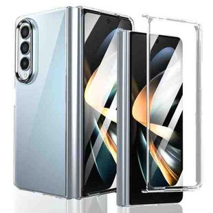 For Samsung Galaxy Z Fold4 lce Folding Series Integrated Clear PC Phone Case(Black)