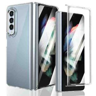 For Samsung Galaxy Z Fold3 5G lce Folding Series Integrated Clear PC Phone Case(Silver)