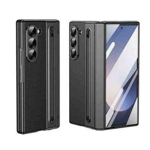 For Samsung Galaxy Z Fold6 Integrated PC + PU Phone Case with Pen / Pen Box(Black)