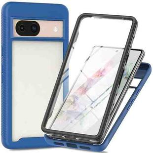 For Google Pixel 8a Starry Sky Solid Color Series PC + TPU Phone Case with PET Film(Royal Blue)