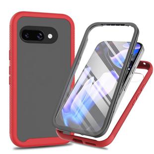 For Google Pixel 9a Starry Sky Solid Color Series PC + TPU Phone Case with PET Film(Red)