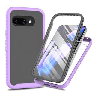 For Google Pixel 9a Starry Sky Solid Color Series PC + TPU Phone Case with PET Film(Purple)
