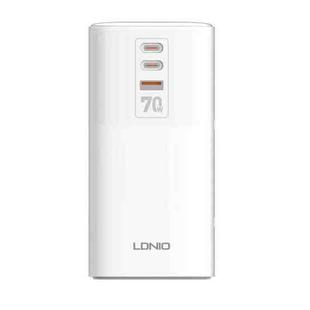 LDNIO SC4396 70W Desktop Multi-function GaN Desktop Charger 2AC, 1U, 2C with 1 Socket, Plug:UK Plug(White)