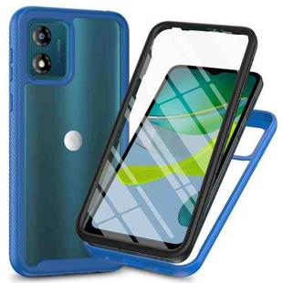 For Motorola Moto E13 Starry Sky Solid Color Series PC + TPU Phone Case with PET Film(Royal Blue)