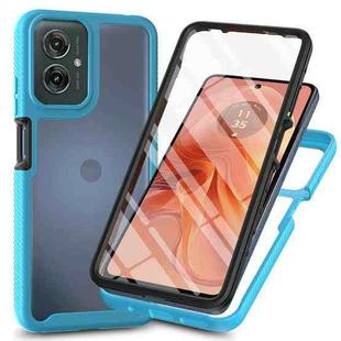 For Motorola Moto G55 Starry Sky Solid Color Series PC + TPU Phone Case with PET Film(Sky Blue)