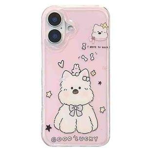 For iPhone 16 Double-sided IMD Puppy Print TPU Phone Case(West Highland Terrier)