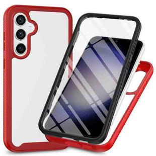 For Samsung Galaxy S24+ 5G Starry Sky Solid Color Series PC + TPU Phone Case with PET Film(Red)
