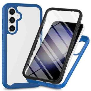 For Samsung Galaxy S24 FE 5G Starry Sky Solid Color Series PC + TPU Phone Case with PET Film(Royal Blue)