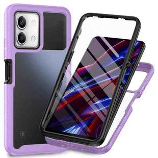 For Redmi Note 13 5G Starry Sky Solid Color Series PC + TPU Phone Case with PET Film(Purple)