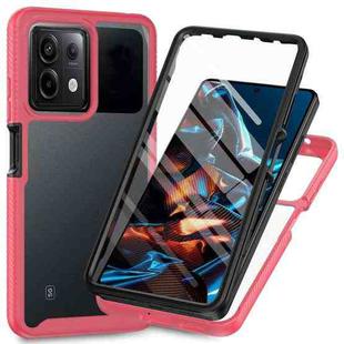 For Redmi Note 13 Pro 5G Starry Sky Solid Color Series PC + TPU Phone Case with PET Film(Pink)