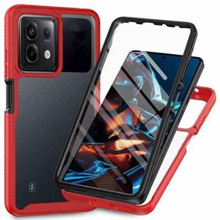 For Redmi Note 13 Pro 5G Starry Sky Solid Color Series PC + TPU Phone Case with PET Film(Red)