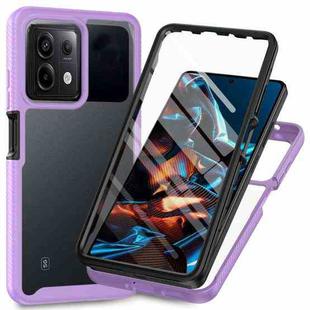 For Redmi Note 13 Pro 5G Starry Sky Solid Color Series PC + TPU Phone Case with PET Film(Purple)