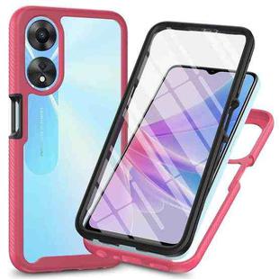 For OPPO A78 5G Starry Sky Solid Color Series PC + TPU Phone Case with PET Film(Pink)