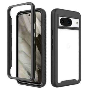 For Google Pixel 8 Starry Sky Solid Color Shockproof TPU Clear PC Phone Case(Black)