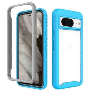 For Google Pixel 8 Starry Sky Solid Color Shockproof TPU Clear PC Phone Case(Sky Blue)