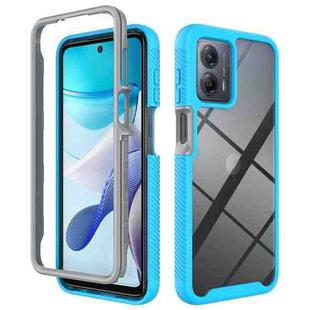 For Motorola Moto G 5G 2023 Starry Sky Solid Color Shockproof TPU Clear PC Phone Case(Sky Blue)