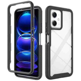 For Xiaomi Poco X5 Starry Sky Solid Color Shockproof TPU Clear PC Phone Case(Black)