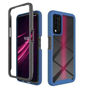 For T-Mobile REVVL V+ 5G Starry Sky Solid Color Shockproof TPU Clear PC Phone Case(Dark Blue)