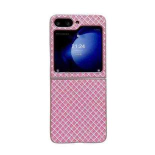 For Samsung Galaxy Z Flip6 5G Sparkling Diamond Rhombus PC Phone Case(Pink)