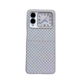 For Huawei nova Flip Sparkling Diamond Rhombus PC Phone Case(Silver)