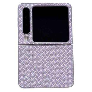 For Huawei Pura X Sparkling Diamond Rhombus PC Phone Case(Purple)