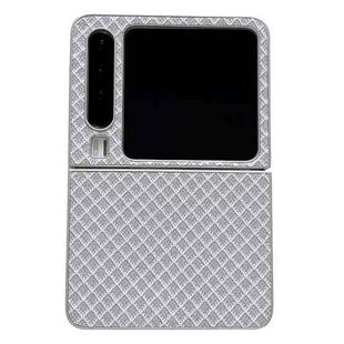 For Huawei Pura X Sparkling Diamond Rhombus PC Phone Case(Silver)