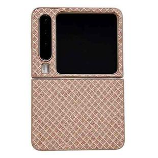 For Huawei Pura X Sparkling Diamond Rhombus PC Phone Case(Gold)