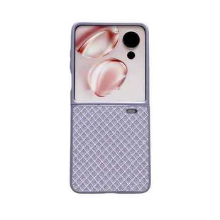 For Honor Magic V Flip Sparkling Diamond Rhombus PC Phone Case(Purple)