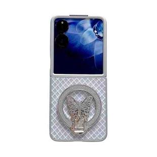 For Xiaomi Mix Flip Sparkling Diamond Rhombus PC Phone Case with Holder(Silver)