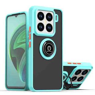 For Xiaomi 15 Pro Q Shadow 1 Series TPU Hybrid PC Phone Case with Ring(Sky Blue)