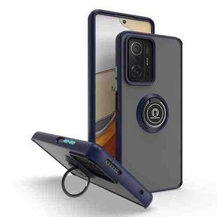 For Xiaomi 11T Q Shadow 1 Series TPU + PC Phone Case with Ring(Royal Blue)