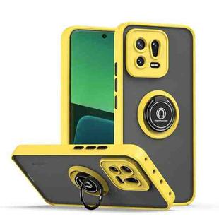 For Xiaomi 13 Q Shadow 1 Series TPU + PC Phone Case with Ring(Yellow)