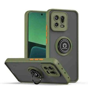 For Xiaomi 13 Q Shadow 1 Series TPU + PC Phone Case with Ring(Army Green)