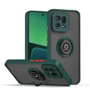 For Xiaomi 13 Q Shadow 1 Series TPU + PC Phone Case with Ring(Dark Green)