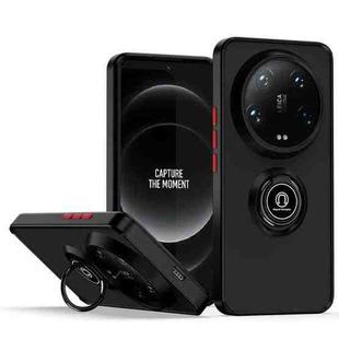 For Xiaomi 14 Ultra Q Shadow 1 Series TPU + PC Phone Case with Ring(Black+Red)
