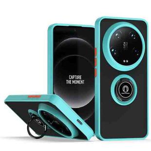 For Xiaomi 14 Ultra Q Shadow 1 Series TPU + PC Phone Case with Ring(Sky Blue)