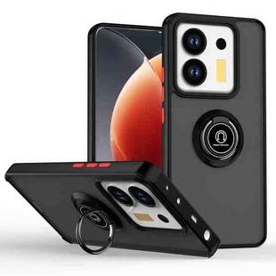 Xiaomi Poco M7 Pro 5G Q Shadow 1 Series TPU + PC Phone Case with Ring(Black+Red)