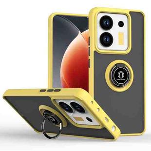 Xiaomi Poco M7 Pro 5G Q Shadow 1 Series TPU + PC Phone Case with Ring(Yellow)
