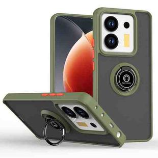 Xiaomi Poco M7 Pro 5G Q Shadow 1 Series TPU + PC Phone Case with Ring(Army Green)