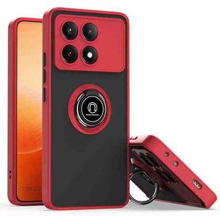 For Xiaomi Poco X6 Pro Q Shadow 1 Series TPU + PC Phone Case with Ring(Red)
